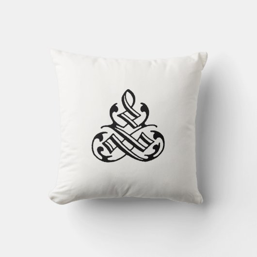 ヴィンテージファンシーの白黒枕 クッション (正面)