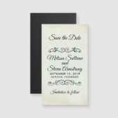 ヴィンテージファンシーウェスタン結婚式の日付を保存 (正面/裏面)