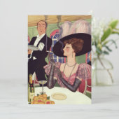 ヴィンテージファンシーエレガントシャンパンバチェロレッテ 招待状 (スタンド正面)