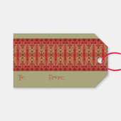 ヴィンテージファンシースタイルの休日 ギフトタグ (正面(横))