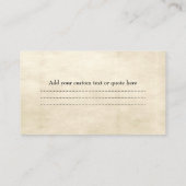 ヴィンテージファンシーストーリーブックフォントパーチメントの外観 エンクロージャーカード (裏面)