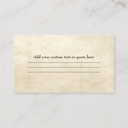 ヴィンテージファンシーストーリーブックフォントパーチメントの外観 エンクロージャーカード (裏面)