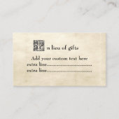 ヴィンテージファンシーストーリーブックフォントパーチメントの外観 エンクロージャーカード (正面)