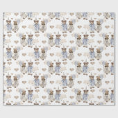ヴィンテージファンシードレスベアーバースデーパーティー ラッピングペーパー (フラット)