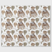 ヴィンテージファンシードレスベストライプのアー ラッピングペーパー (フラット)