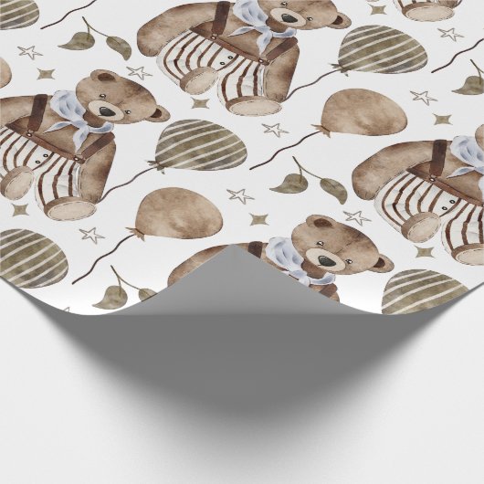 ヴィンテージファンシードレスベストライプのアー ラッピングペーパー (角)