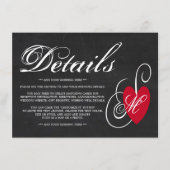 ヴィンテージファンシーハート – カルボ結婚ード詳細 エンクロージャーカード (正面)