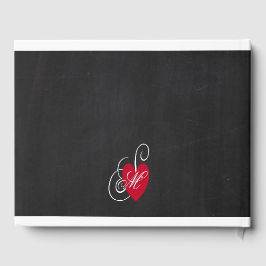 ヴィンテージファンシーハート – シャルボ結婚ード ゲストブック (裏面)