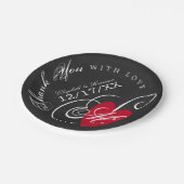 ヴィンテージファンシーハート – シャルボ結婚ード ペーパープレート (アングル)