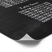 ヴィンテージファンシーハート – チャート(黒板) ポスター (角)