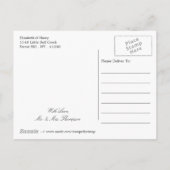 ヴィンテージファンシーハート- Chalkboard日付を保存 案内ポストカード (裏面)