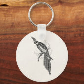 ヴィンテージファンシーパラケートパロッツ1800年代の熱帯鳥 キーホルダー (正面)