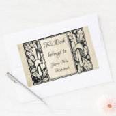 ヴィンテージファンシーパーチメントテールピース蔵書票 長方形シール (封筒)