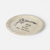 ヴィンテージファンシーフローラ結婚式 ペーパープレート (アングル)