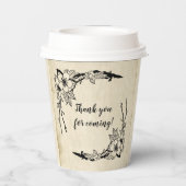 ヴィンテージファンシーフローラ結婚式 紙コップ (裏面)