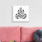 ヴィンテージファンシーフローリッシュキャンバスウォールアート キャンバスプリント (インサイチュ (リビング))