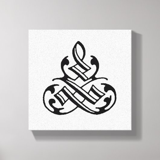 ヴィンテージファンシーフローリッシュキャンバスウォールアート キャンバスプリント (正面)