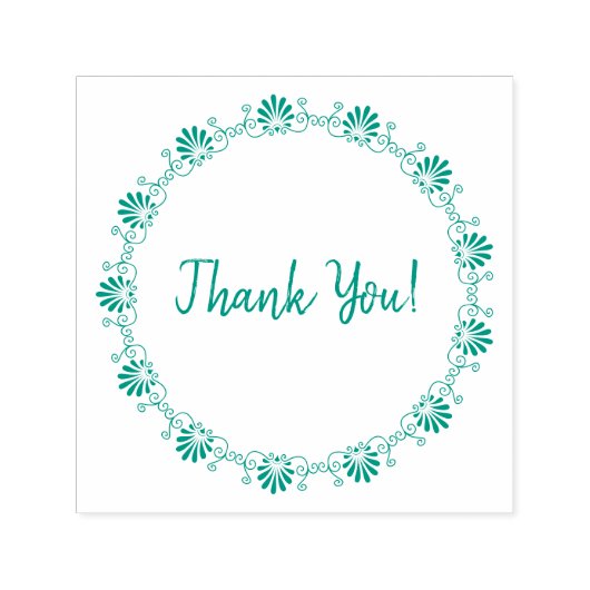 ヴィンテージファンシーフ縁どライ・サンキュー セルフインキングスタンプ (デザイン)