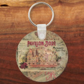 ヴィンテージファンシーモナココラージモンテカルロトラベル キーホルダー (正面)