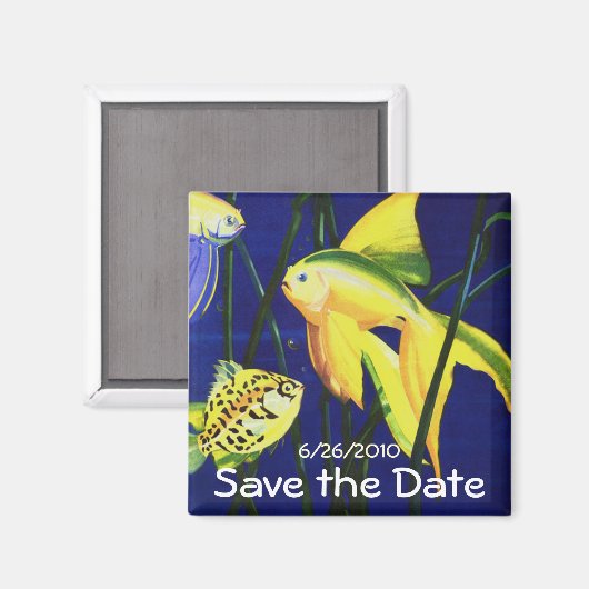 ヴィンテージファンシー金魚水族館デートを守れ！ マグネット (正面/裏面)