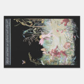 ヴィンテージファンタジーウッドランド妖精と小妖精や小人 ラッピングペーパーシート (正面3)