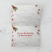 ヴィンテージファンタジークリスマスイブライドグリーティングカード シーズンカード (内部)