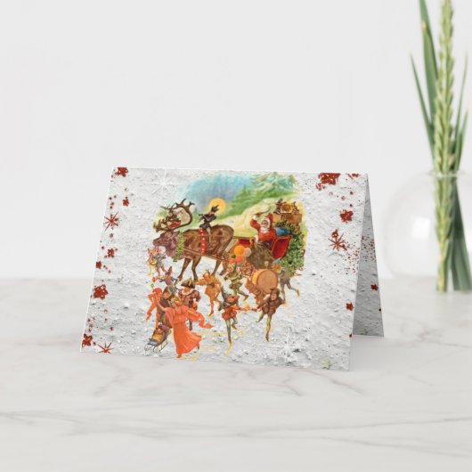 ヴィンテージファンタジークリスマスイブライドグリーティングカード シーズンカード (正面)