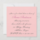 ヴィンテージファンタジーティーパーティーブライダルシャワー招待 招待状 (裏面)