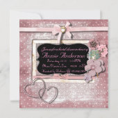 ヴィンテージファンタジーティーパーティーブライダルシャワー招待 招待状 (裏面)