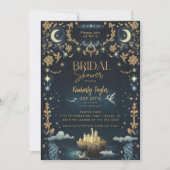 ヴィンテージファンタジーブックストーリーブックブライダルシャワー 招待状 (正面)