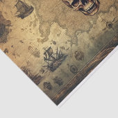 ヴィンテージファンタジーマップパイレーツスカルデコパージュ 薄葉紙 (詳細)