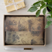 ヴィンテージファンタジーマップパイレーツスカルデコパージュ 薄葉紙 (ギフト)