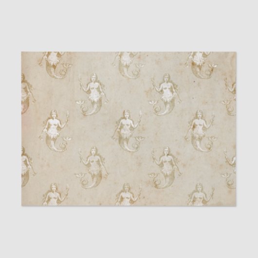 ヴィンテージファンタジーマーメイドデコペ 薄葉紙 (正面)