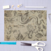 ヴィンテージファンタジーマーメイド水生 薄葉紙 (クラフト)