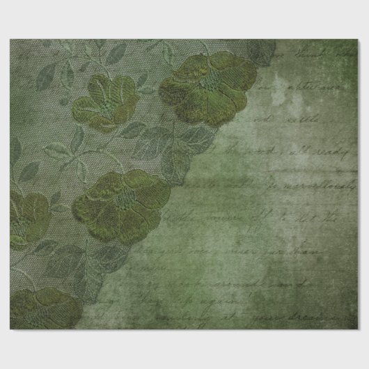 ヴィンテージファンタジーレース及びタイポグラフィ ラッピングペーパー (フラット)