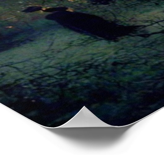 ヴィンテージファンタジー不気味ハロウィーンナイト ポスター (角)