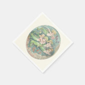 ヴィンテージファンタジー人魚、人魚になる航海の スタンダードカクテルナプキン (角)