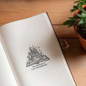 ヴィンテージファンタジー城蔵書票 ラバースタンプ