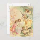 ヴィンテージファンタジー妖精の国 ポストカード (正面/裏面)