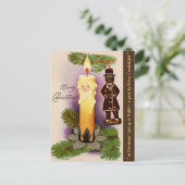 ヴィンテージファンタジー「ベビー顔ロウソク」オーナメント シーズンポストカード (スタンド正面)