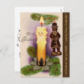 ヴィンテージファンタジー「ベビー顔ロウソク」オーナメント シーズンポストカード (正面/裏面)