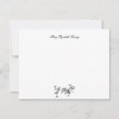 ヴィンテージファンタスティック噴水と木Toile-B & W ノートカード (正面)