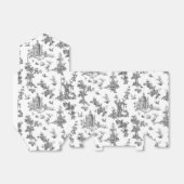 ヴィンテージファンタスティック噴水と木Toile-B & W フェイバーボックス (折り畳みなし)