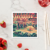 ヴィンテージファンフェアat NIght写真 スタンダードカクテルナプキン (インサイチュ)