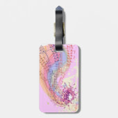 ヴィンテージファンレディーミュージック&フラワーラゲージタグ ラゲッジタグ (裏面縦)