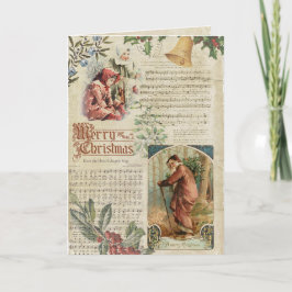 ヴィンテージファーザークリスマス&ミュージックエフェラ シーズンカード