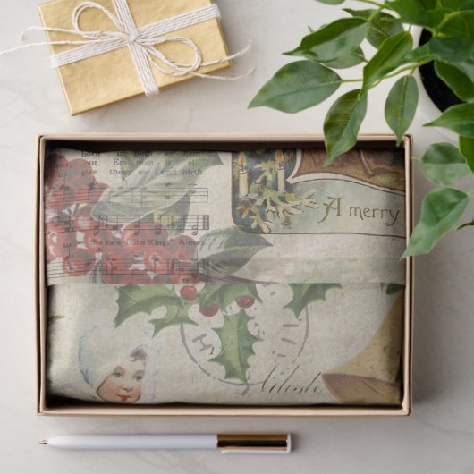 ヴィンテージファーザークリスマス&ミュージックエフェラ 薄葉紙 (ギフト)