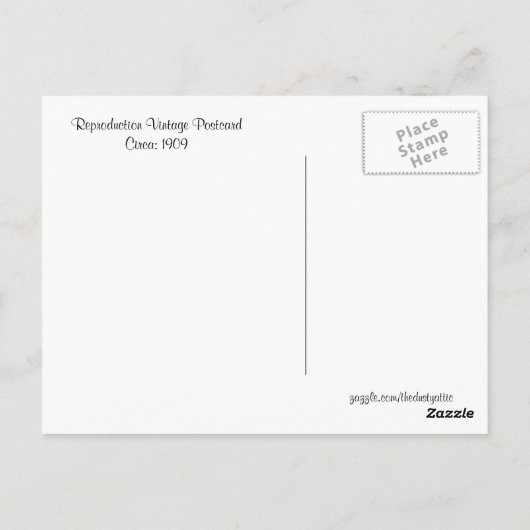 ヴィンテージファーザーマーケット、セントイグナスミシガン ポストカード (裏面)