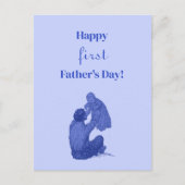 ヴィンテージファースト・ファースト・父親の日 – 男の子だ！ ポストカード (正面)