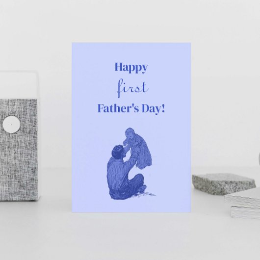 ヴィンテージファースト・ファースト・父親の日 – 男の子だ！ ポストカード